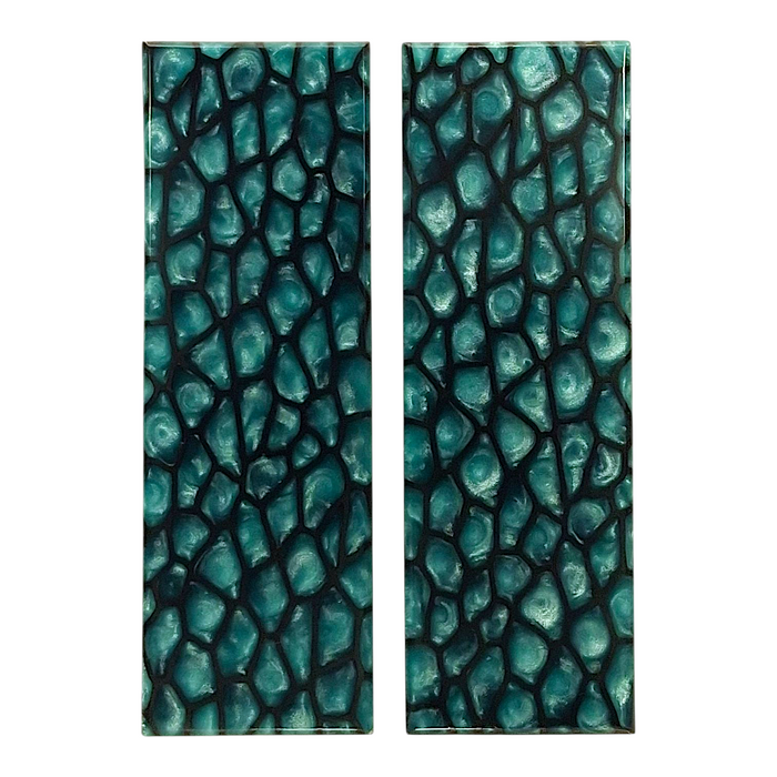 Turquoise & Black Reptile Patterned Pearl Scale Sets