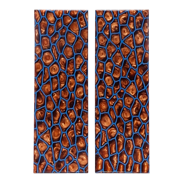 Copper & Blue Reptile Patterned Pearl Scale Sets
