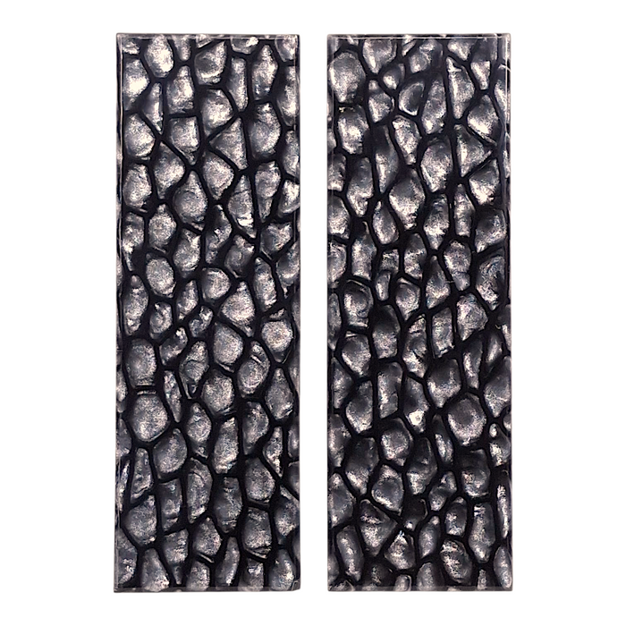 Silver & Black Reptile Patterned Pearl Scale Sets