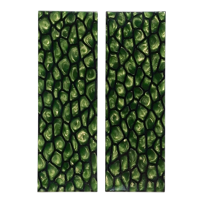 Green & Black Reptile Patterned Pearl Scale Sets