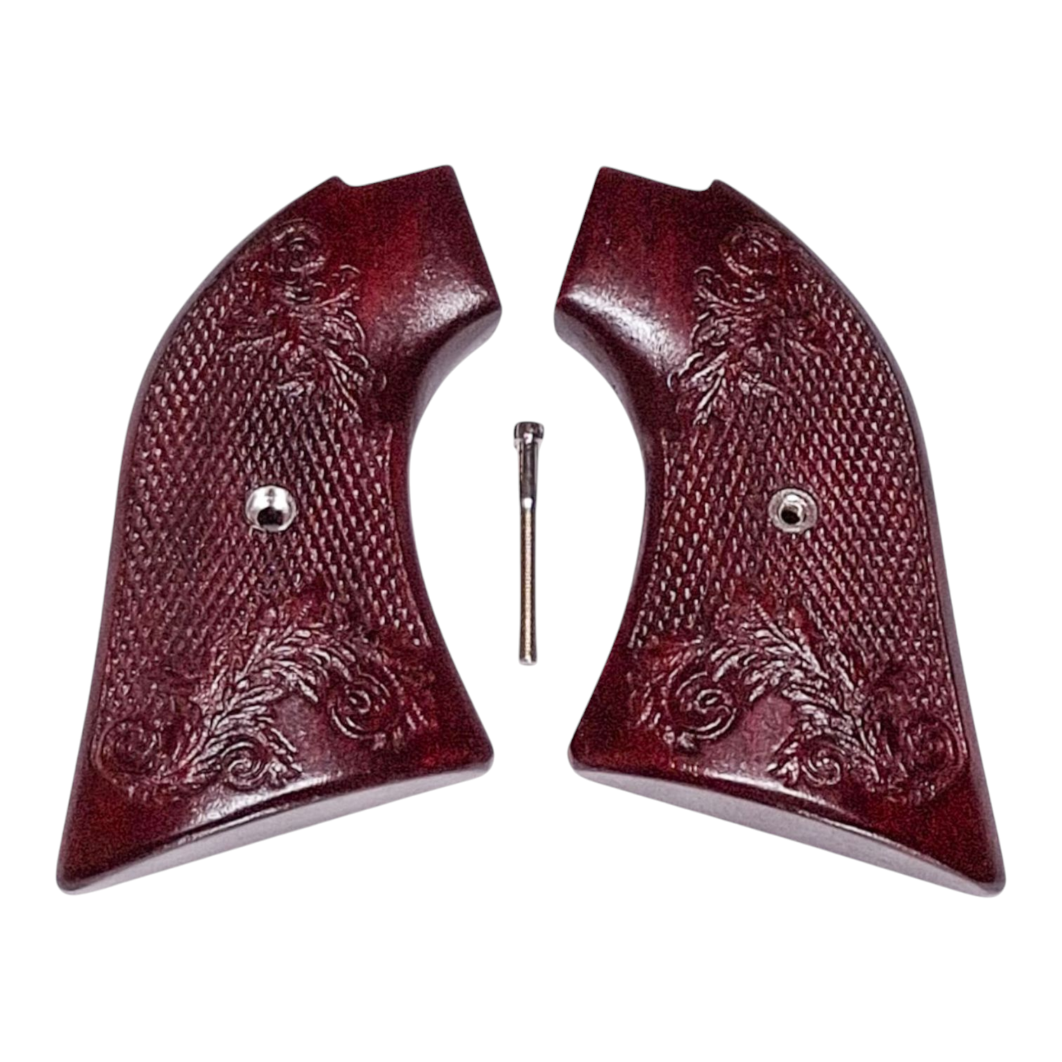 Customize Heritage Rough Rider Rosewood Floral Checkered Heritage Rough Rider Grips – LS Grips