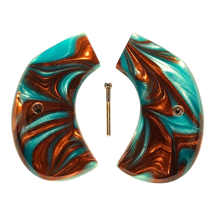 Copper & Turquoise Pearl Ruger Vaquero Birdshead Grips