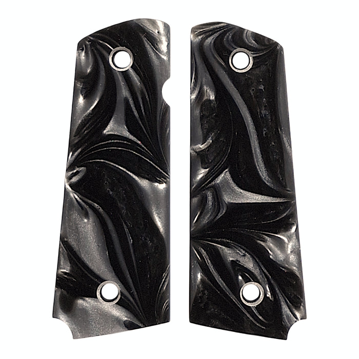 Silver & Black Pearl 1911 Grips (Full Size)