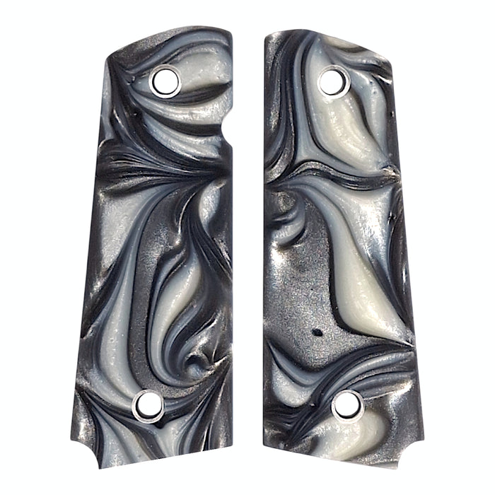 Silver & White Pearl 1911 Grips (Full Size)
