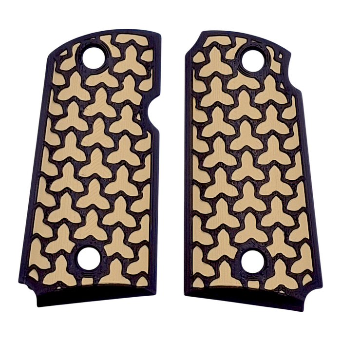 Desert Tan & Black Fusion Printed Kimber Micro 9 Grips