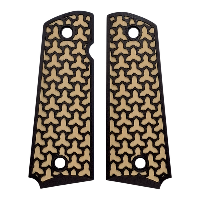 Desert Tan & Black Fusion Printed 1911 Grips (Full Size)