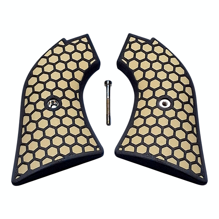Desert Tan & Black Honeycomb Printed Heritage Rough Rider Grips