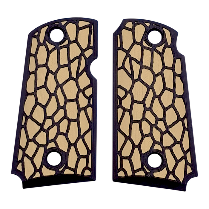 Desert Tan & Black Reptile Printed Kimber Micro 9 Grips