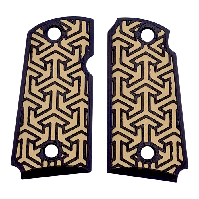 Desert Tan & Black Tritessel Printed Kimber Micro 9 Grips