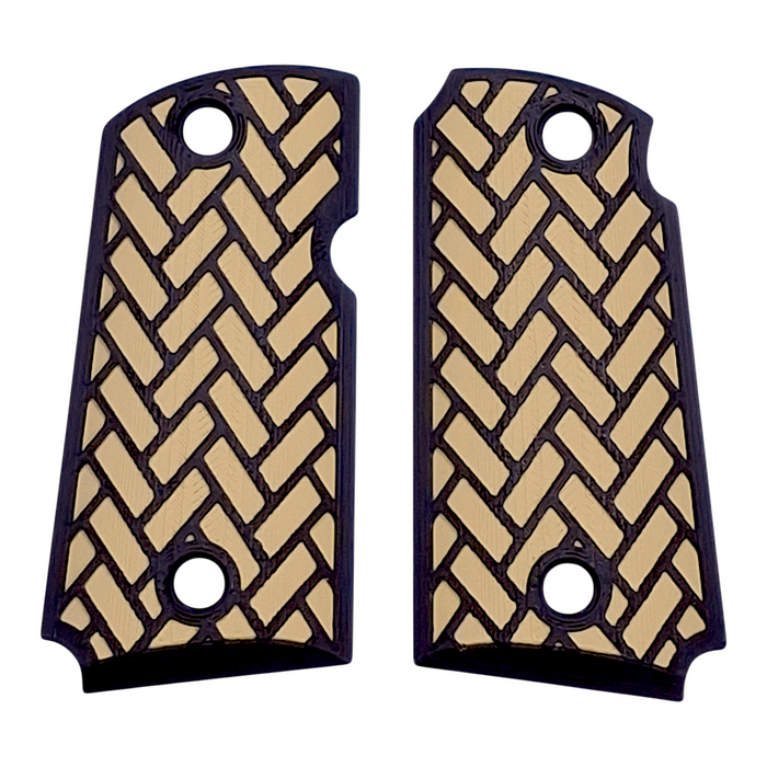 Desert Tan & Black Weave Printed Kimber Micro 9 Grips