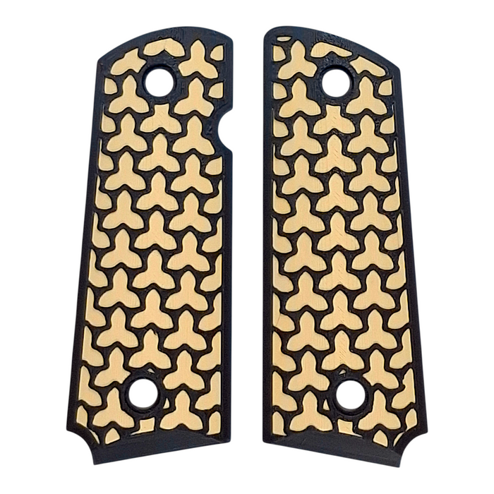 Desert Tan & Black Fusion Printed 1911 Grips (Compact)