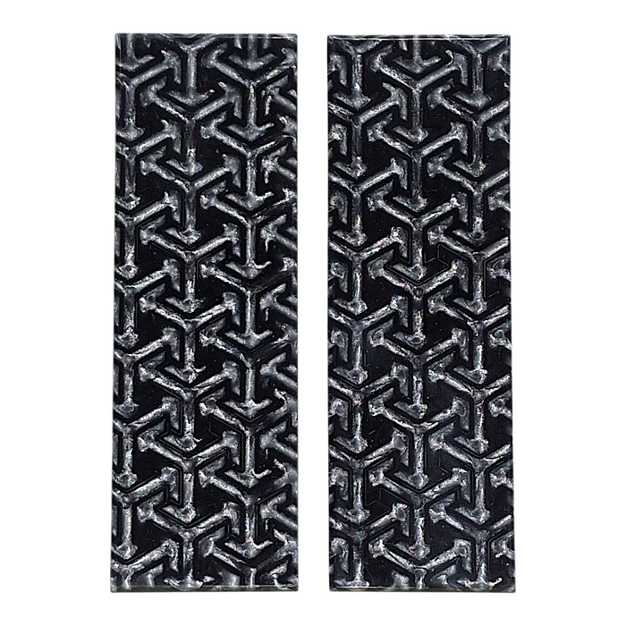 Silver & Black Tritessel Patterned Pearl Scale Sets