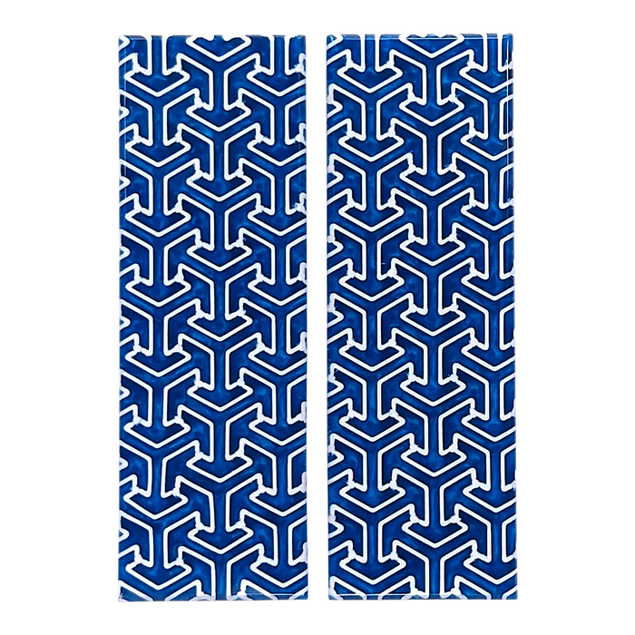 Blue & White Tritessel Patterned Pearl Scale Sets