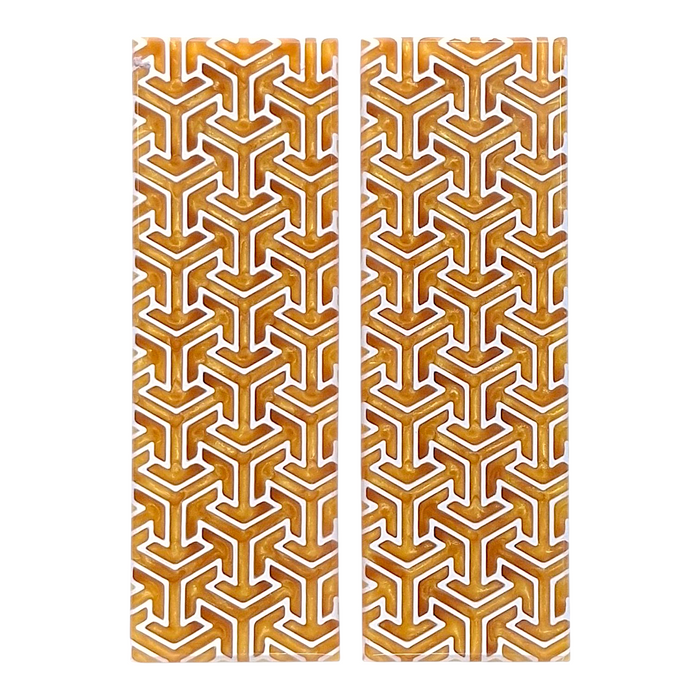 Gold & White Tritessel Patterned Pearl Scale Sets