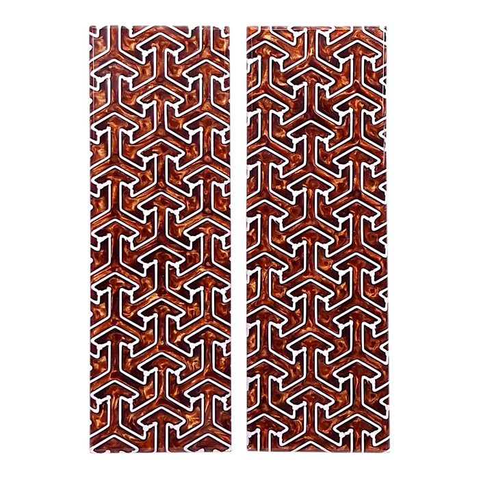 Copper & White Tritessel Patterned Pearl Scale Sets