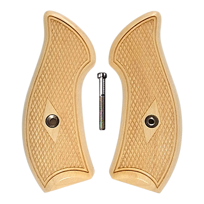 Maple Checkered Smith & Wesson J-Frame Grips