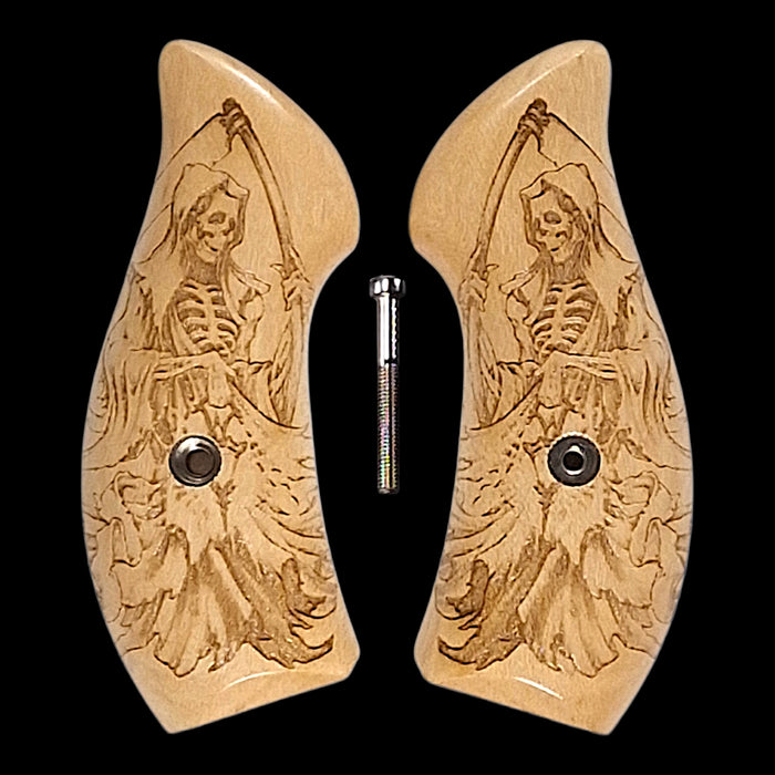 Maple Grim Reaper Smith & Wesson J-Frame Grips
