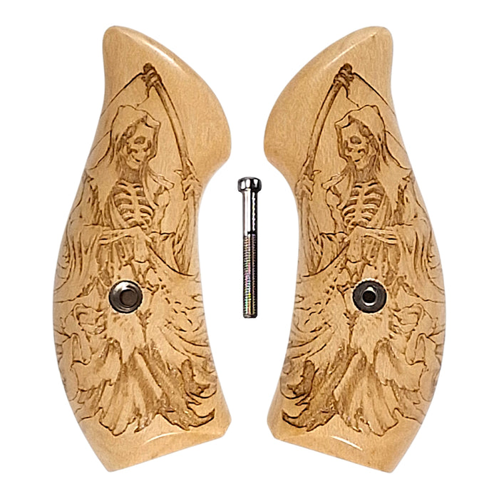 Maple Grim Reaper Smith & Wesson J-Frame Grips
