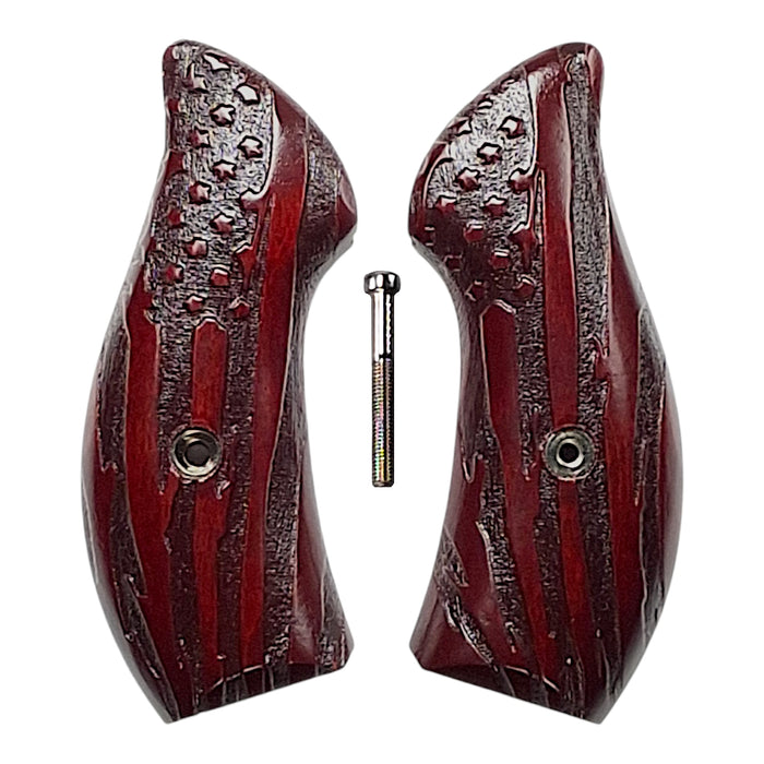 Rosewood American Flag Smith & Wesson J-Frame Grips