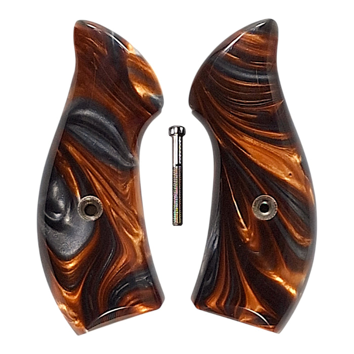 Copper & Silver Pearl Smith & Wesson J-Frame Grips