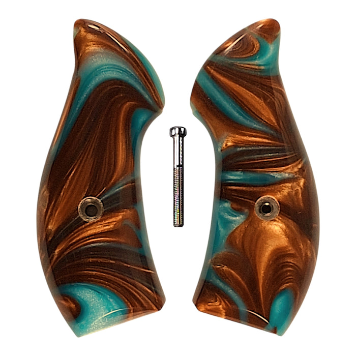 Copper & Turquoise Pearl Smith & Wesson J-Frame Grips