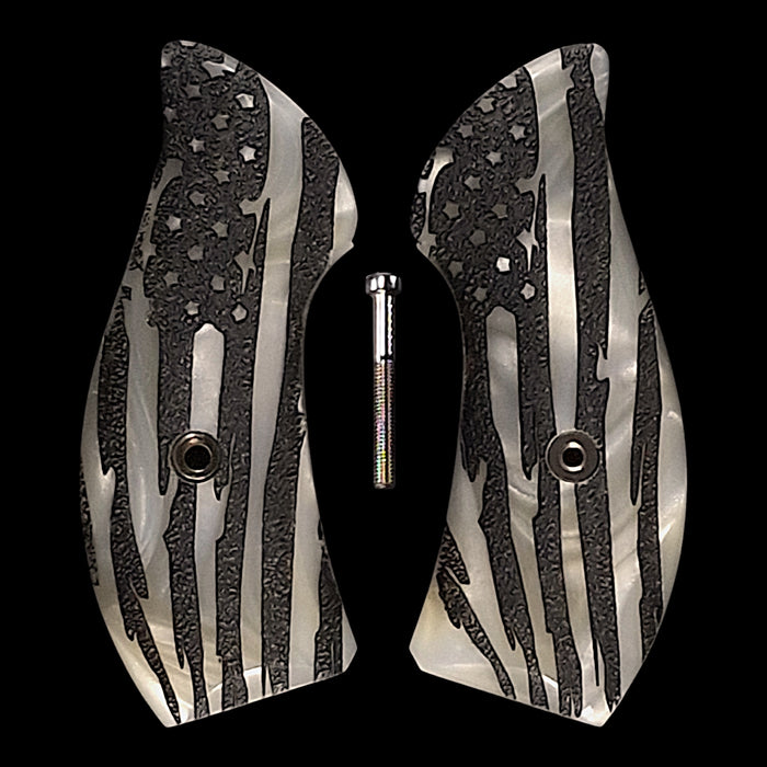 Pearl American Flag Smith & Wesson J-Frame Grips