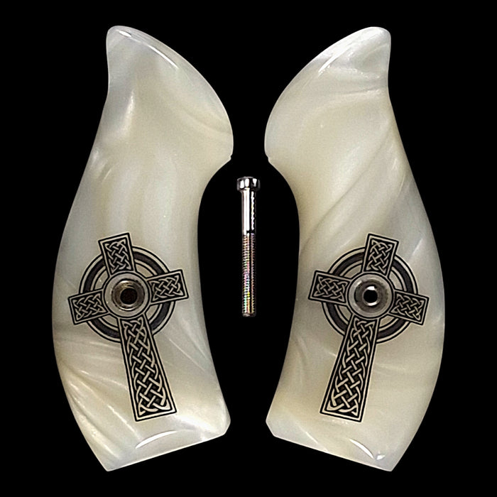 Pearl Celtic Cross Smith & Wesson J-Frame Grips