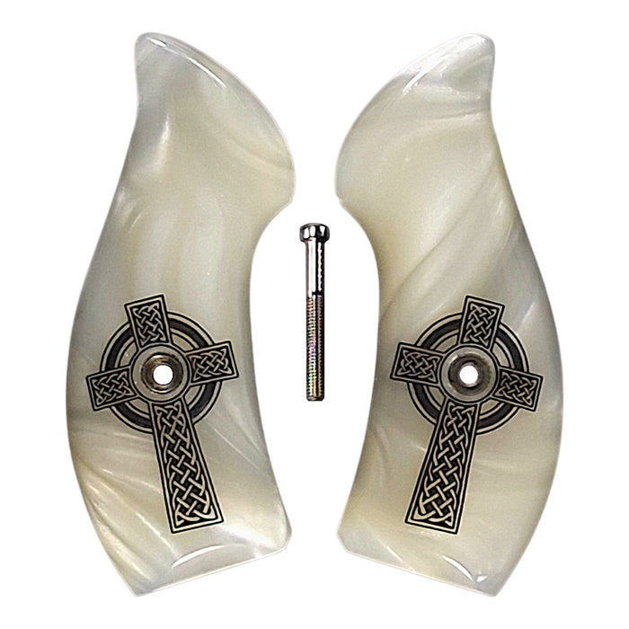 Pearl Celtic Cross Smith & Wesson J-Frame Grips