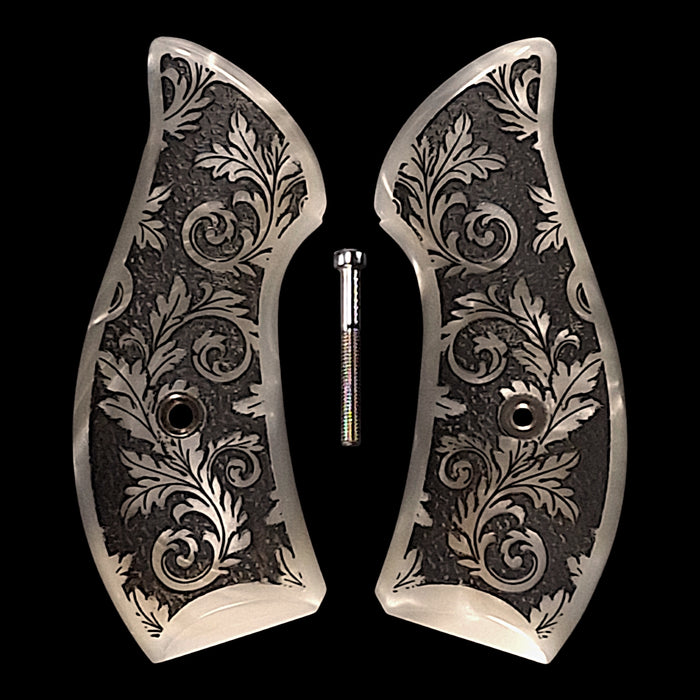 Pearl Floral Scroll Smith & Wesson J-Frame Grips