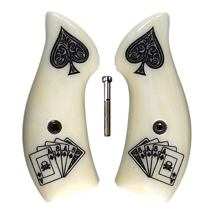 Faux Ivory Dead Man's Hand Smith & Wesson J-Frame Grips