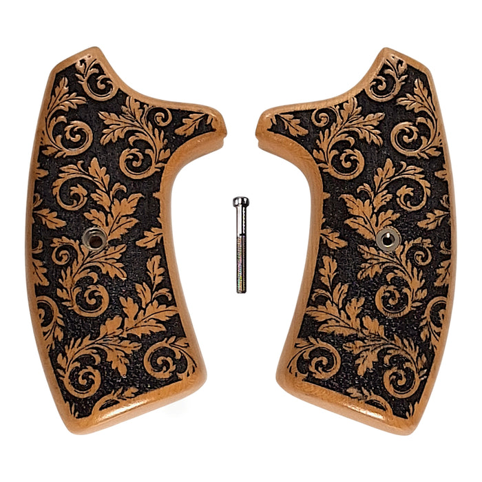 Cherry Inked Floral Extended Smith & Wesson J-Frame Grips