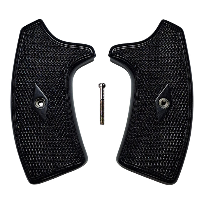 Ebony Checkered Extended Smith & Wesson J-Frame Grips