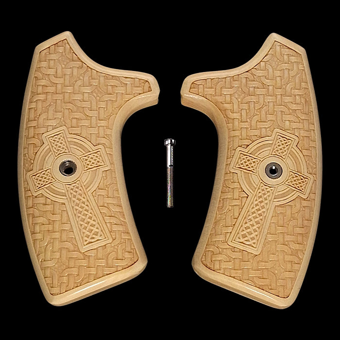 Maple Braided Celtic Cross Extended Smith & Wesson J-Frame Grips
