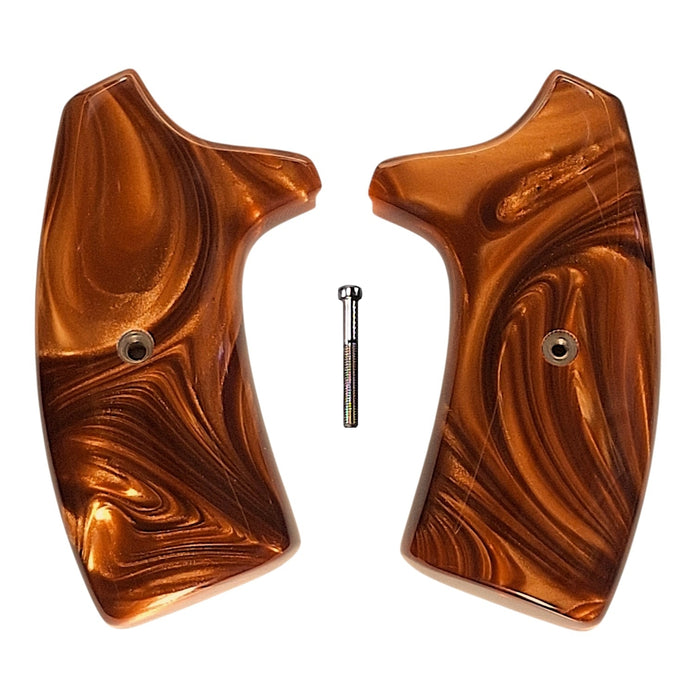 Copper Pearl Extended Smith & Wesson J-Frame Grips