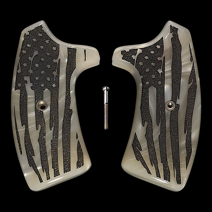 Pearl American Flag Extended Smith & Wesson J-Frame Grips
