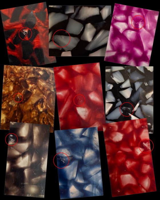 Transparent Purple & Clear Terrazzo Pearl Scale Sets