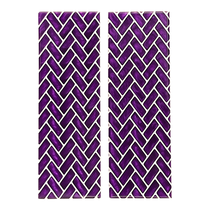 Purple & White Weave Patterned Pearl Scale Sets