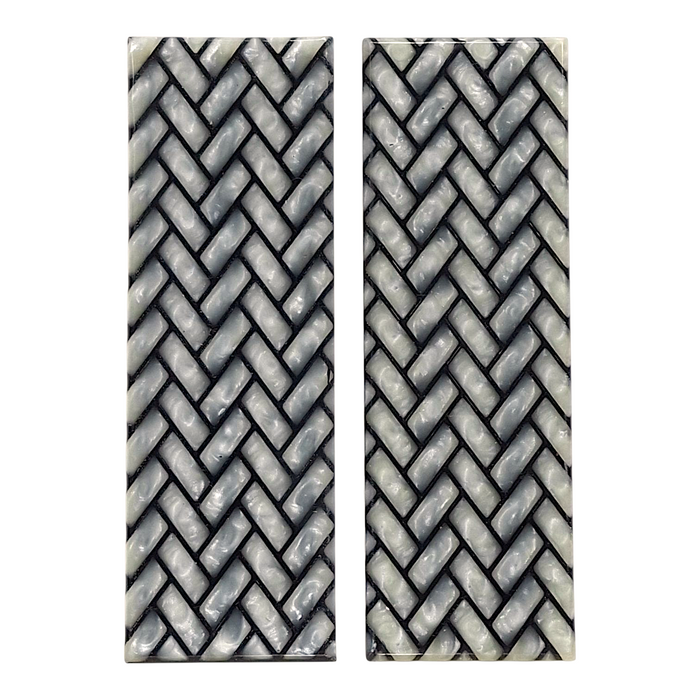 White & Black Weave Patterned Pearl Scale Sets