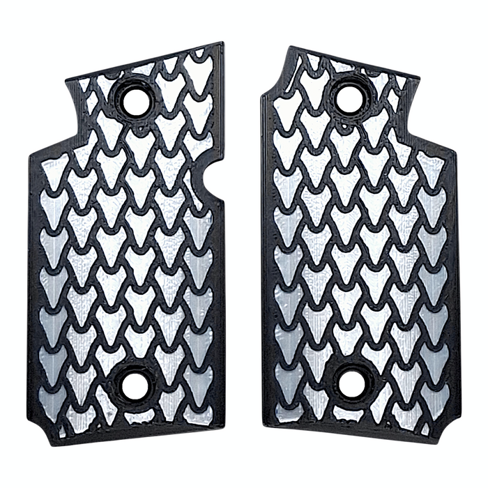 White & Black Dragon Scale Printed Sig Sauer P938 Grips