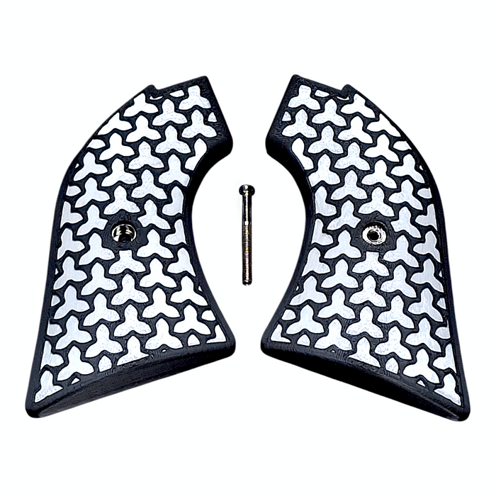 White & Black Fusion Printed Heritage Rough Rider Grips