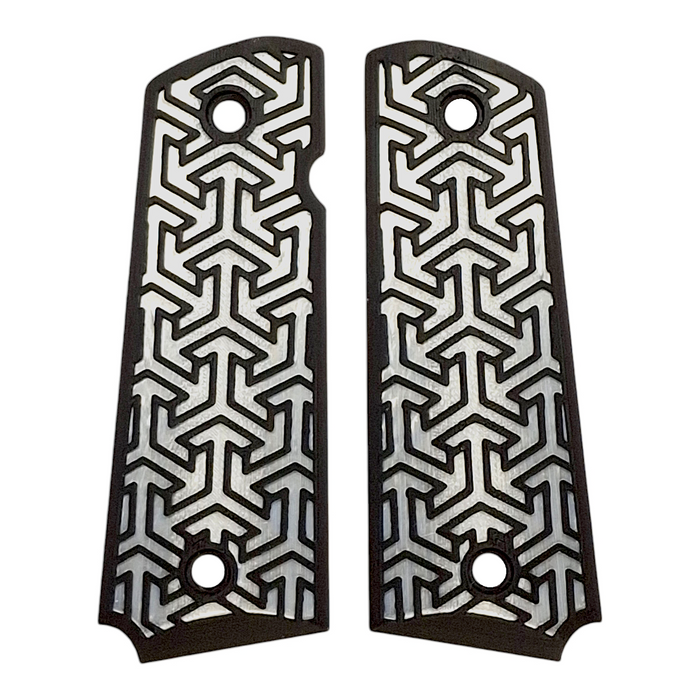 White & Black Tritessel Printed 1911 Grips (Full Size)