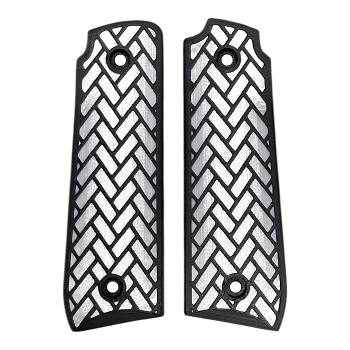 White & Black Weave Printed Ruger Mark IV 22/45 Grips