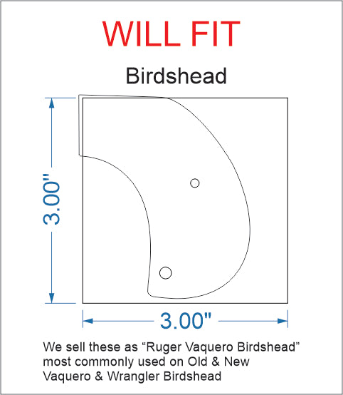 Unfinished Cherry Ruger Vaquero Birdshead Grips