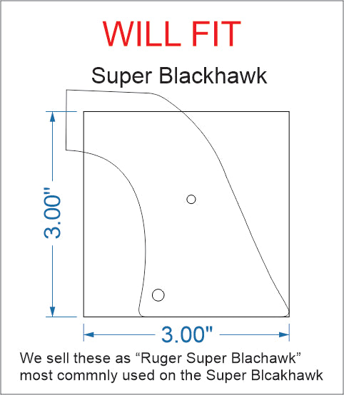 Faux Ivory Dead Man's Hand Ruger Super Blackhawk Grips