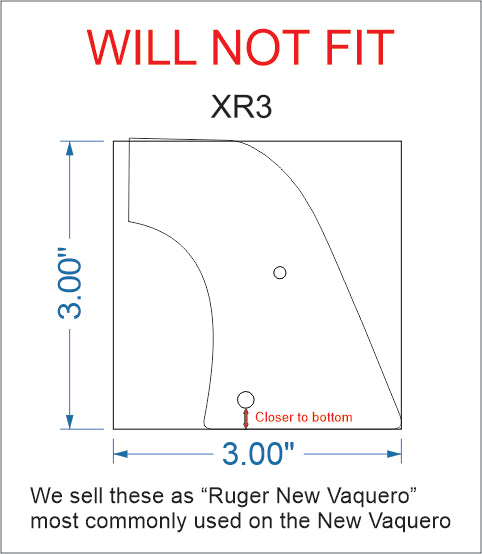 CLEARANCE-Finished Walnut Ruger Vaquero/Blackhawk/Wrangler Grips