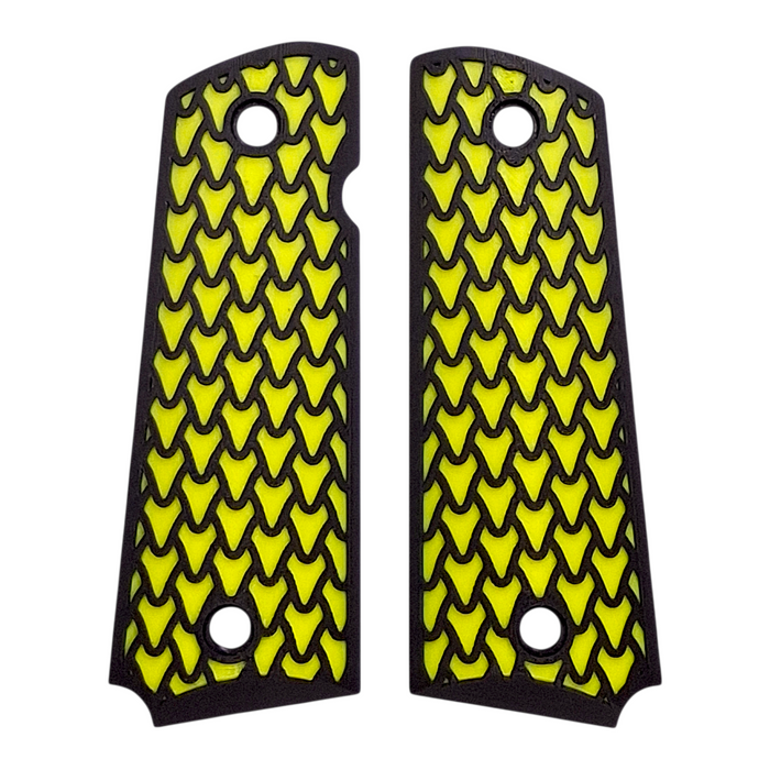 Yellow & Black Dragon Scale Printed 1911 Grips (Full Size)
