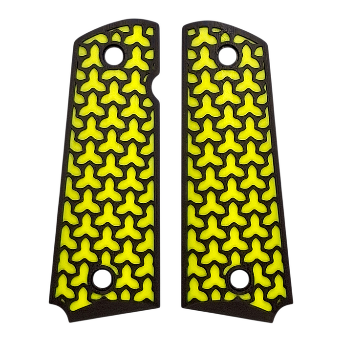 Yellow & Black Fusion Printed 1911 Grips (Full Size)