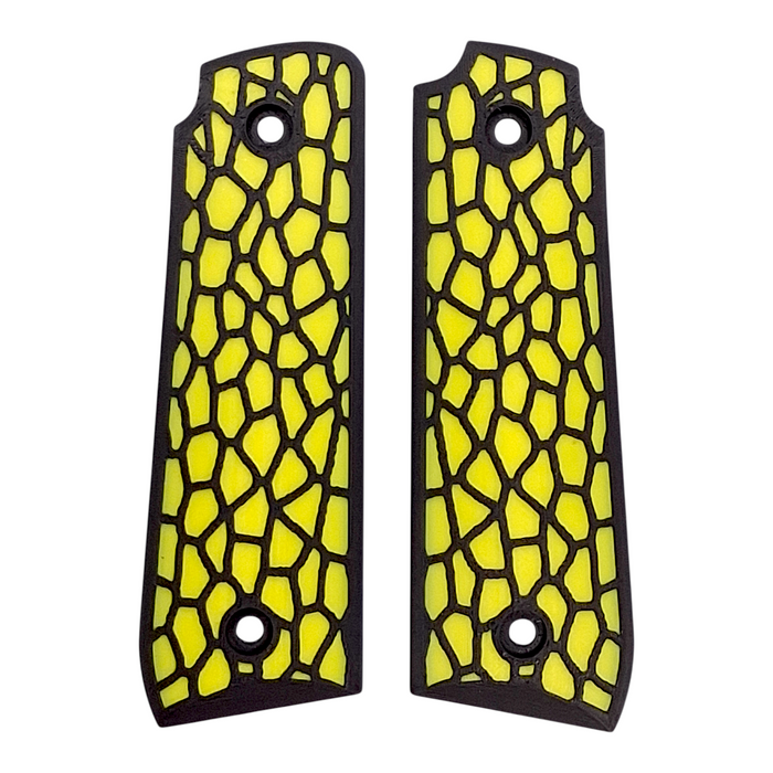 Yellow & Black Reptile Printed Ruger Mark IV 22/45 Grips
