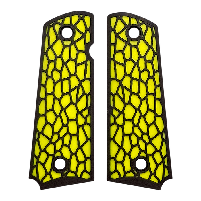 Yellow & Black Reptile Printed 1911 Grips (Full Size)