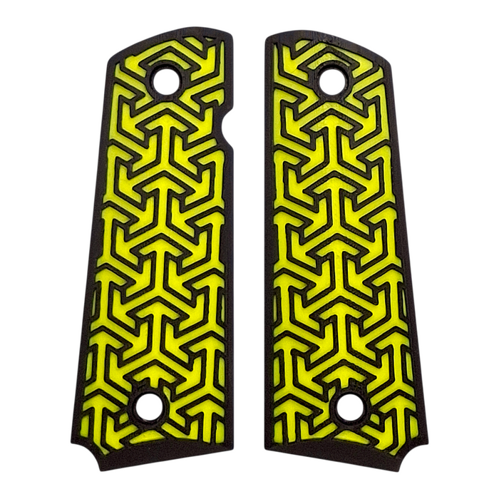 Yellow & Black Tritessel Printed 1911 Grips (Full Size)